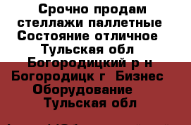 Срочно продам стеллажи паллетные. Состояние отличное - Тульская обл., Богородицкий р-н, Богородицк г. Бизнес » Оборудование   . Тульская обл.